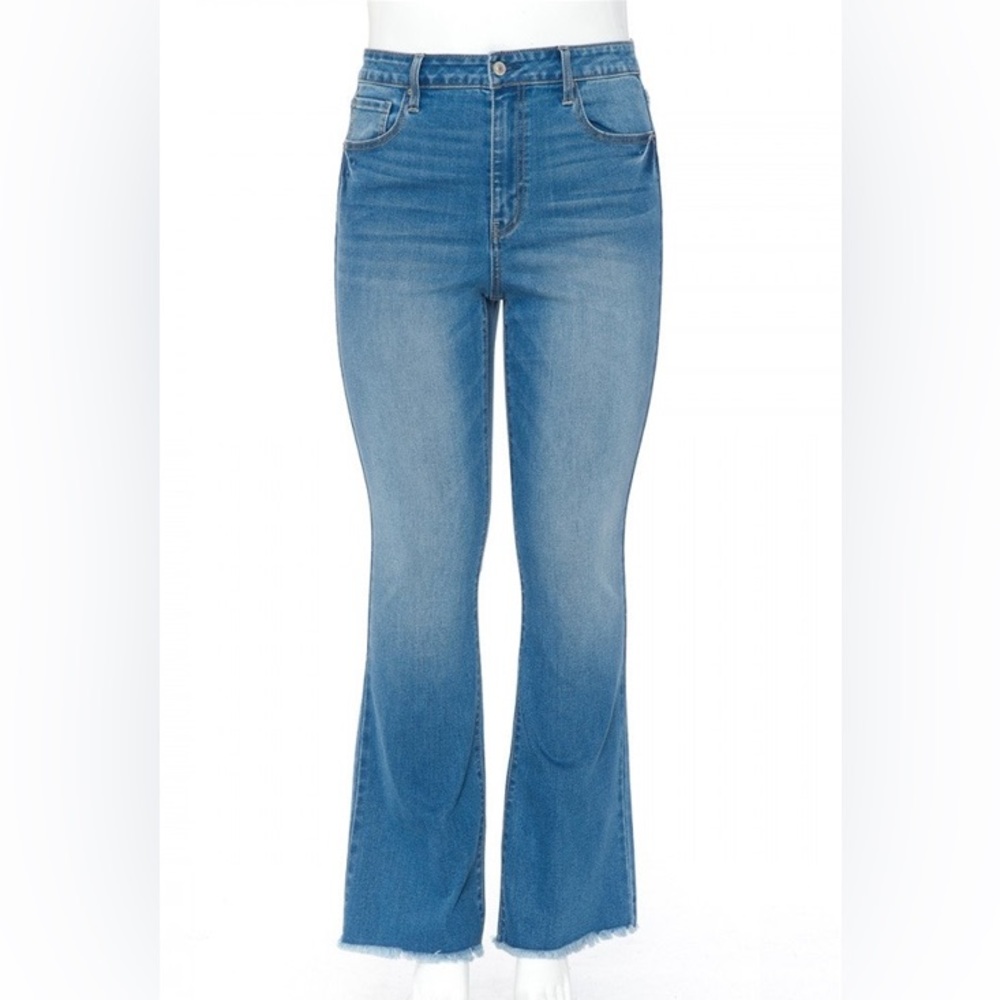 Plus light denim flare Jeans